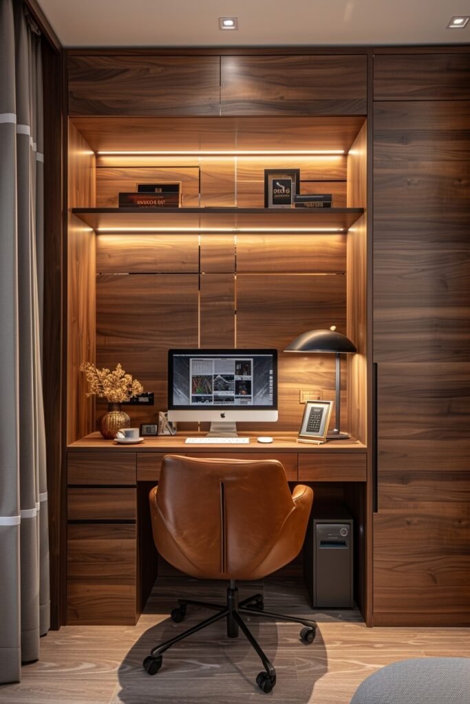 Integrated Wardrobe Desk