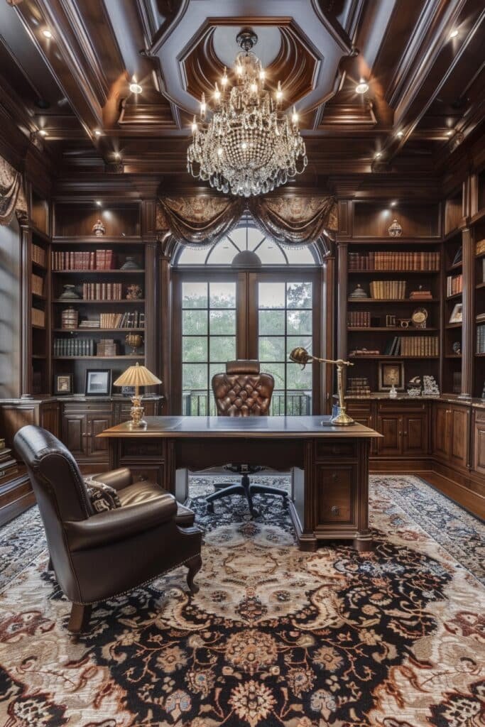 Luxurious Carpeted Home Office