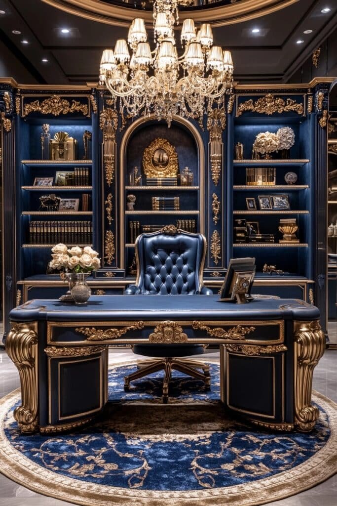 Luxurious and Opulent Home Office Inspirations