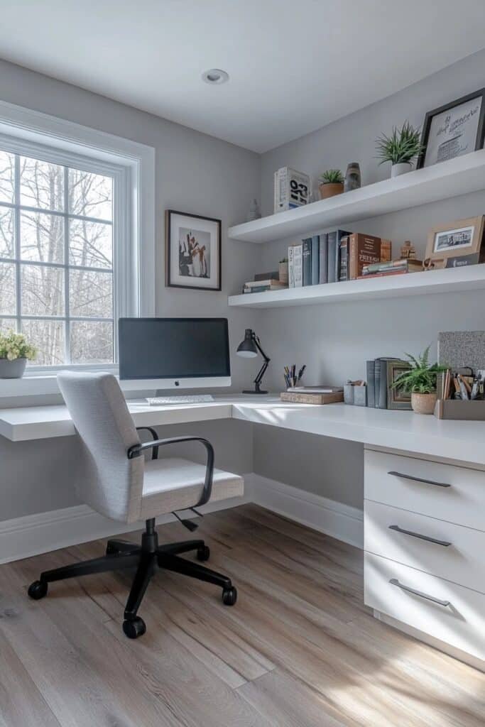 Minimalist Corner Office Layout