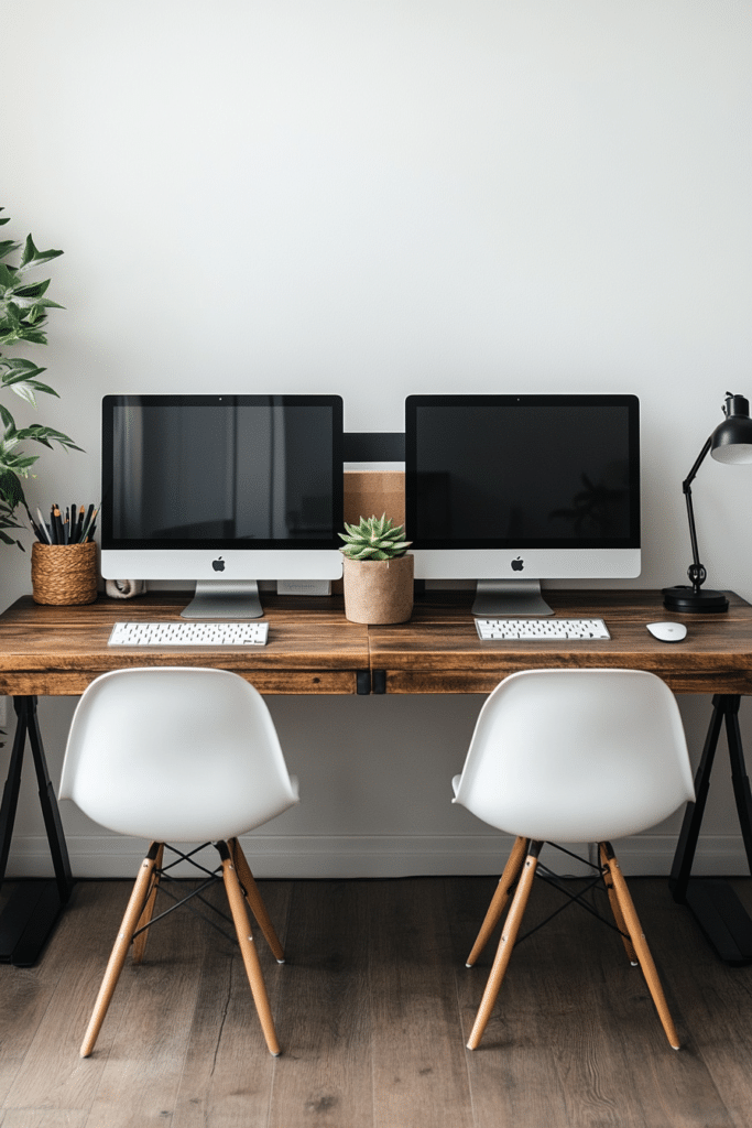 Minimalist Dual Desk Design