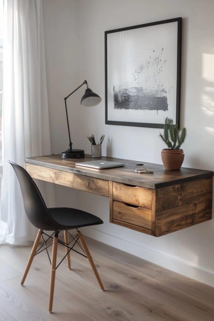 Minimalist Floating Desk Design