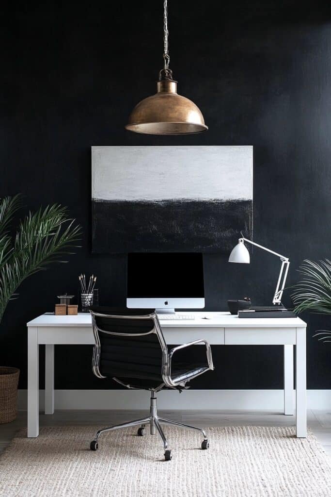 Minimalist Monochrome Office Setup