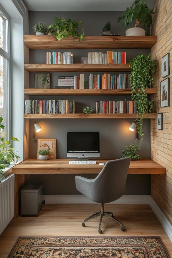 Minimalist Wall-Mounted Desk Space