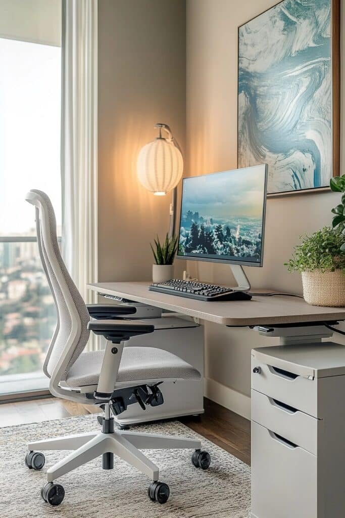 Modern Ergonomic Office Setup