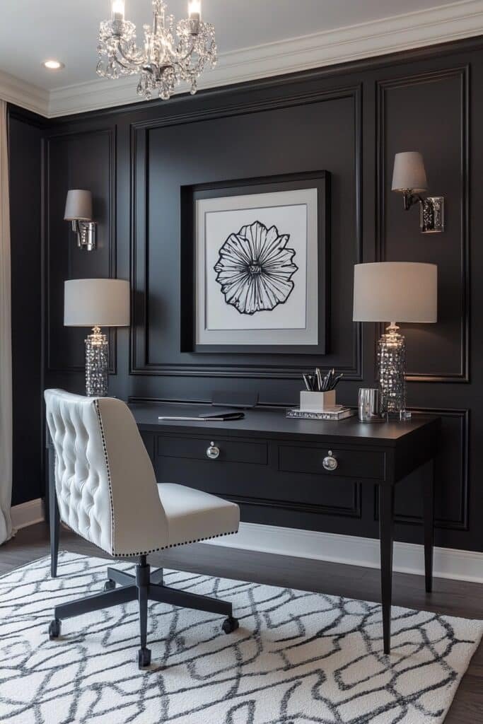 Monochrome Home Office Design