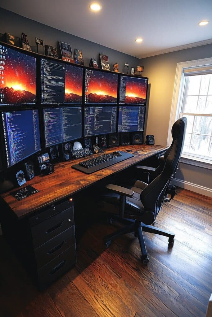 Multi-Monitor Tech Station