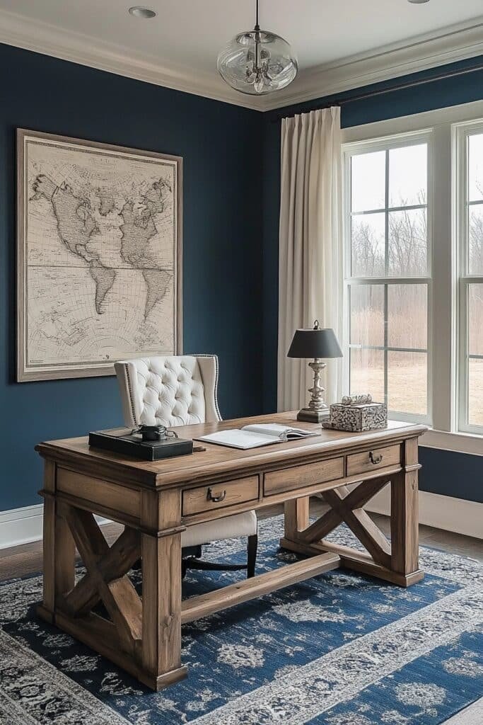 Nautical-Inspired Home Office Themes