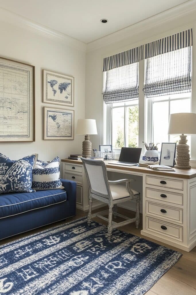 Nautical Themed Home Office Decor