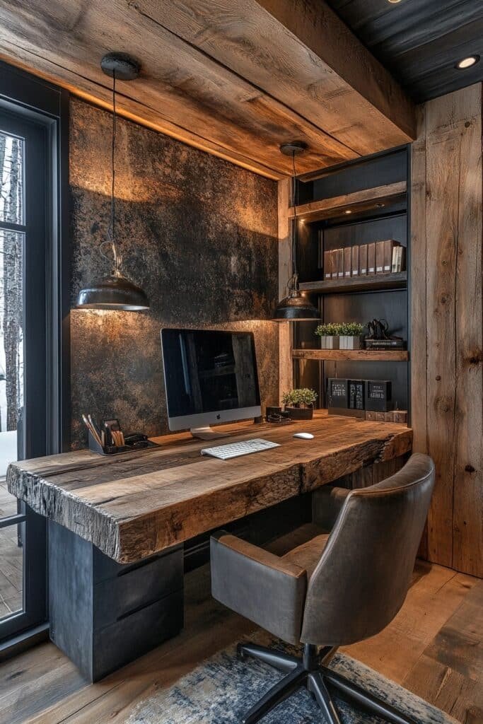 Rustic Modern Home Office Accents