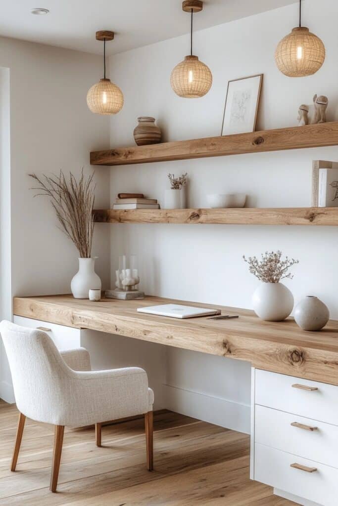 Scandinavian White and Blonde Wood Design