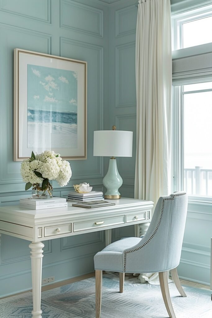 Serene Pastel Color Scheme Office