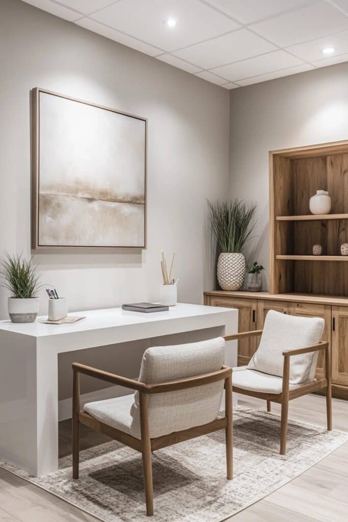 Simplistic White and Wood Consulting Room