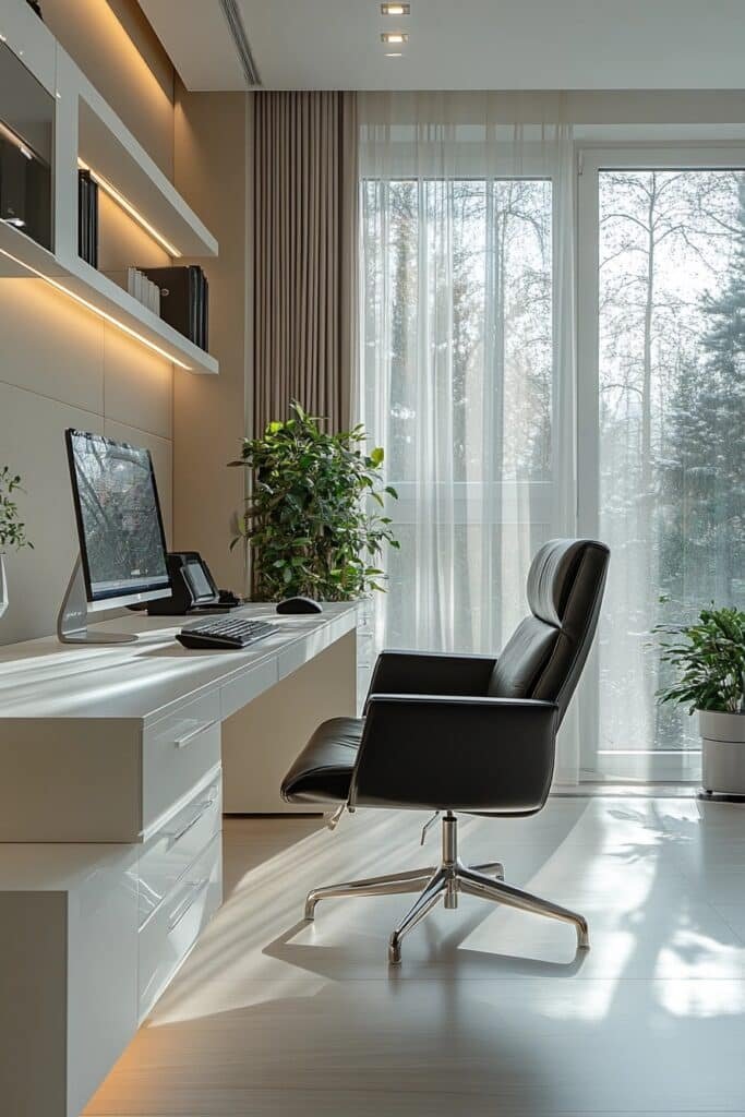 Sleek Modern Home Office Setup