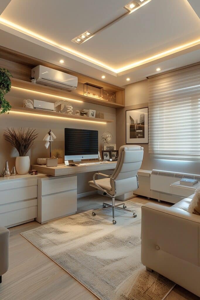 Sleek and Softly Lit Office Space