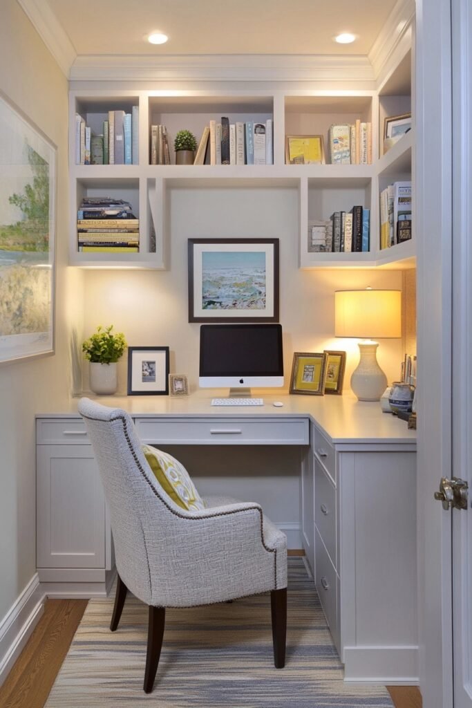 Small Nook Office Layout for Tight Spaces