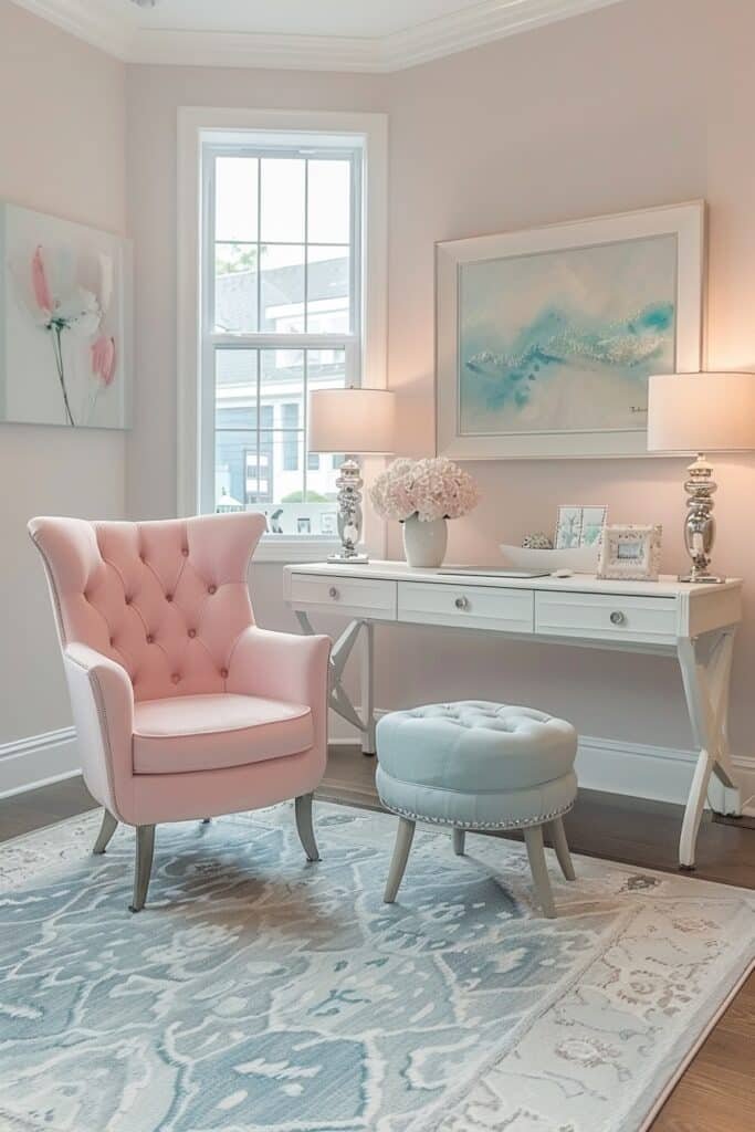 Soft-Hued Modern Home Office