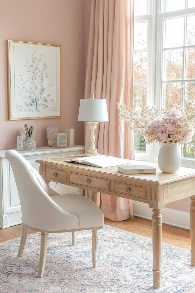 Soft Pastel Home Office