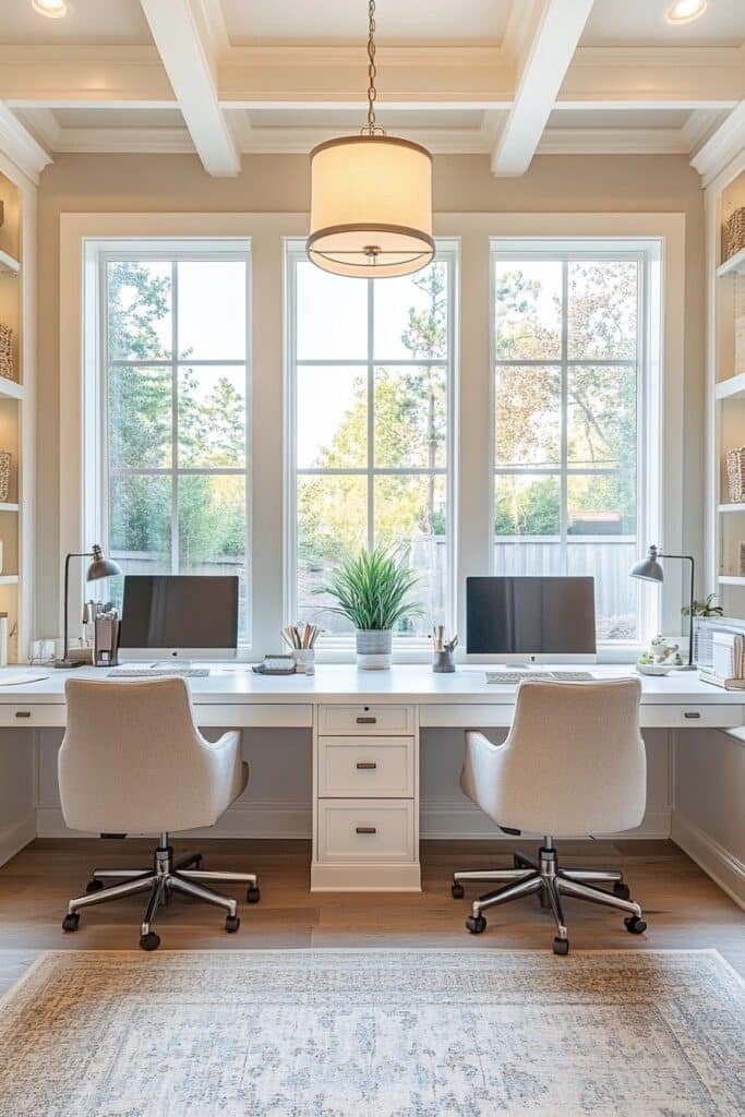 Spacious Parallel Desk Layout