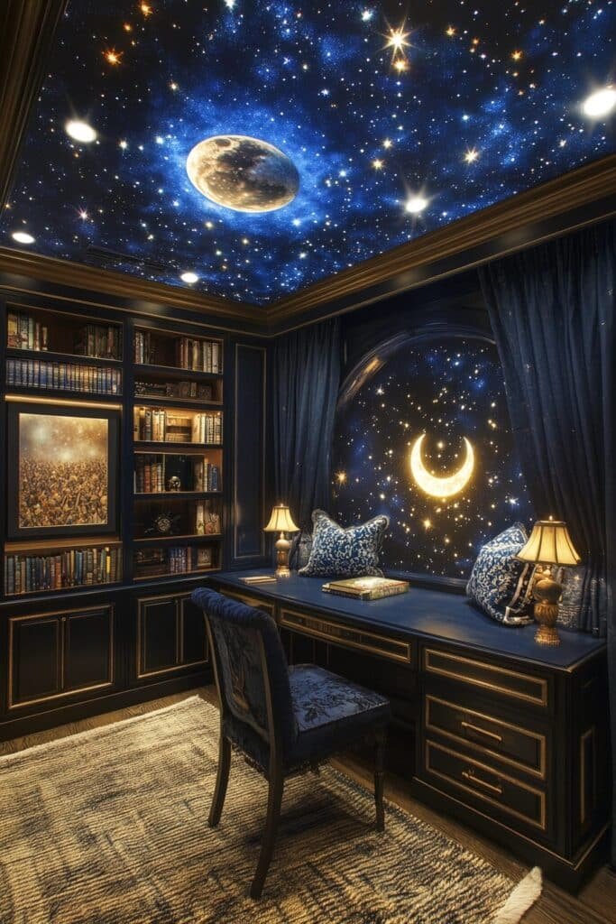 Starry Night Sky Study Space