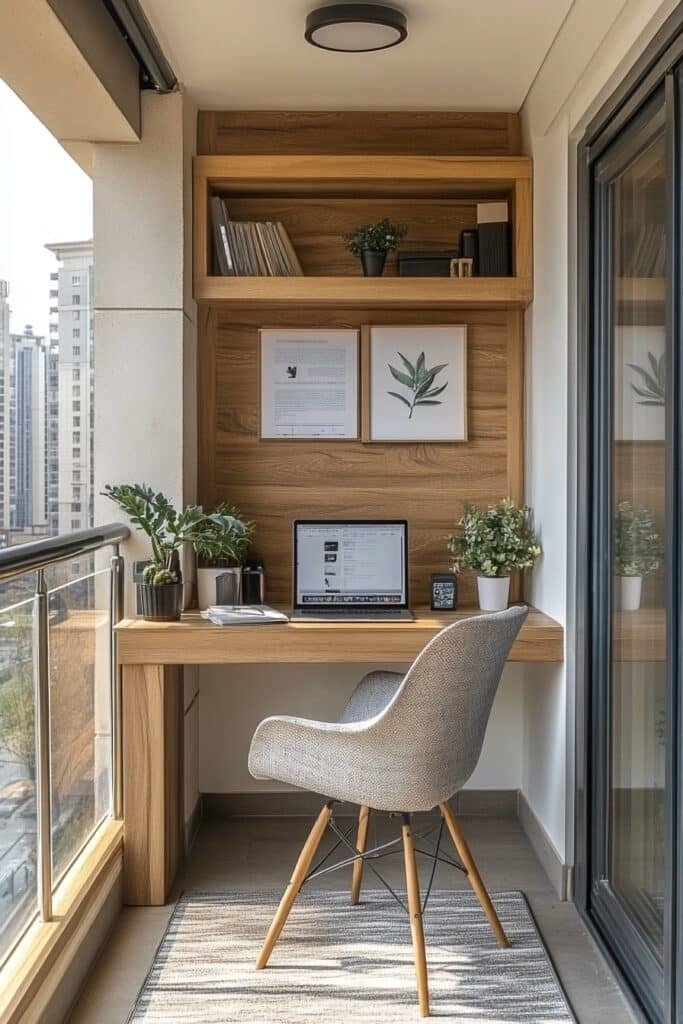 Stylish Tiny Balcony Office