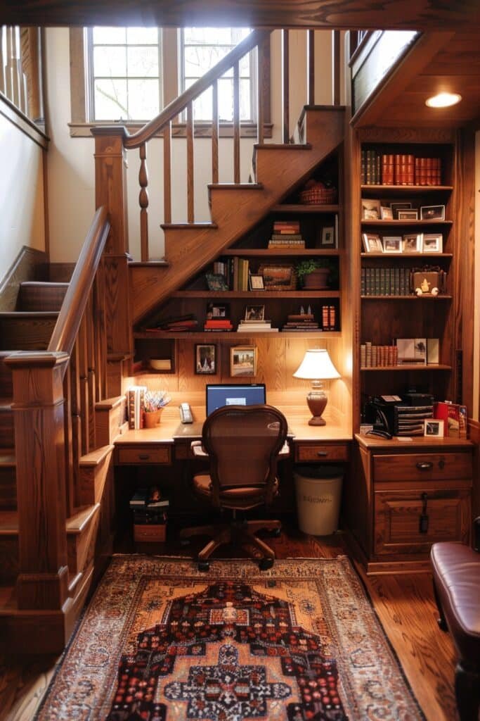 Under-Stairs Hidden Desk