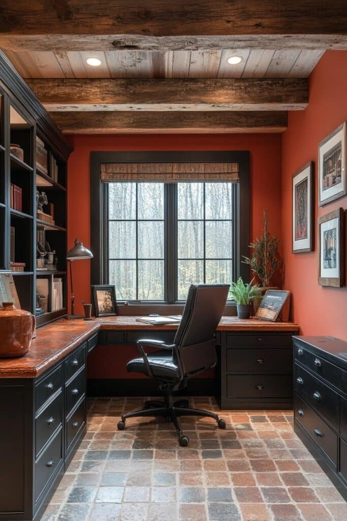 Warm Terracotta Toned Office