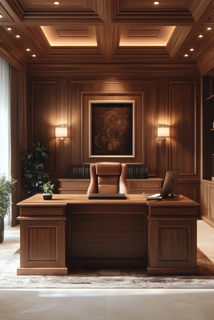 Warm Toned Executive Office