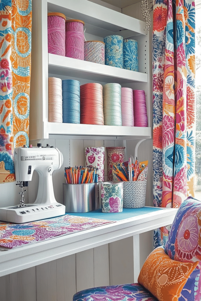 Whimsical Sewing Room Office