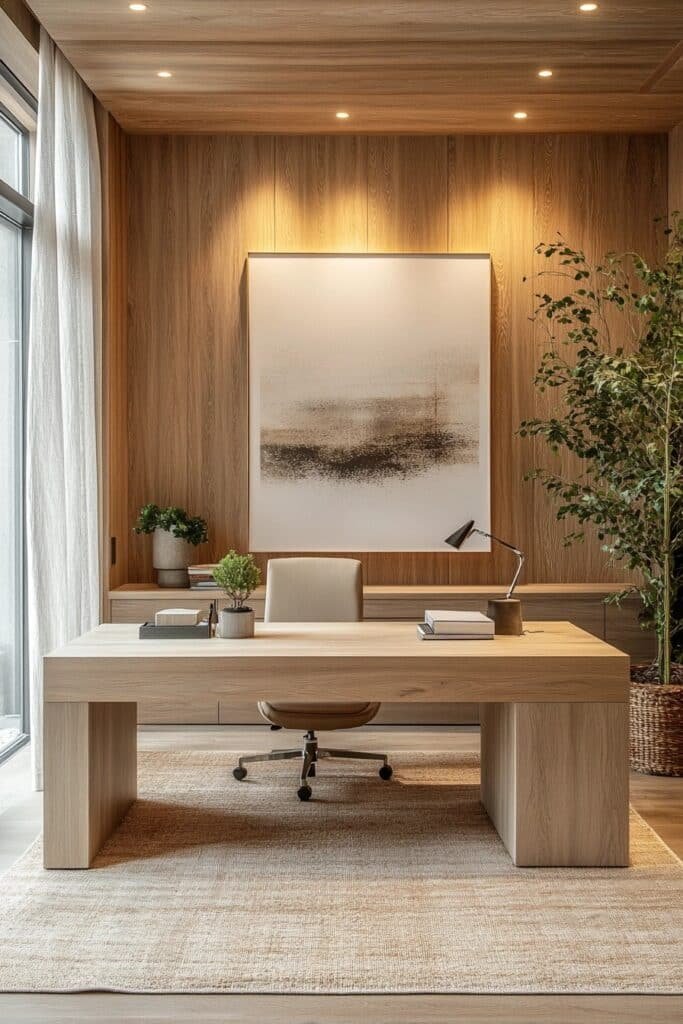 Zen-Inspired Tranquil Office